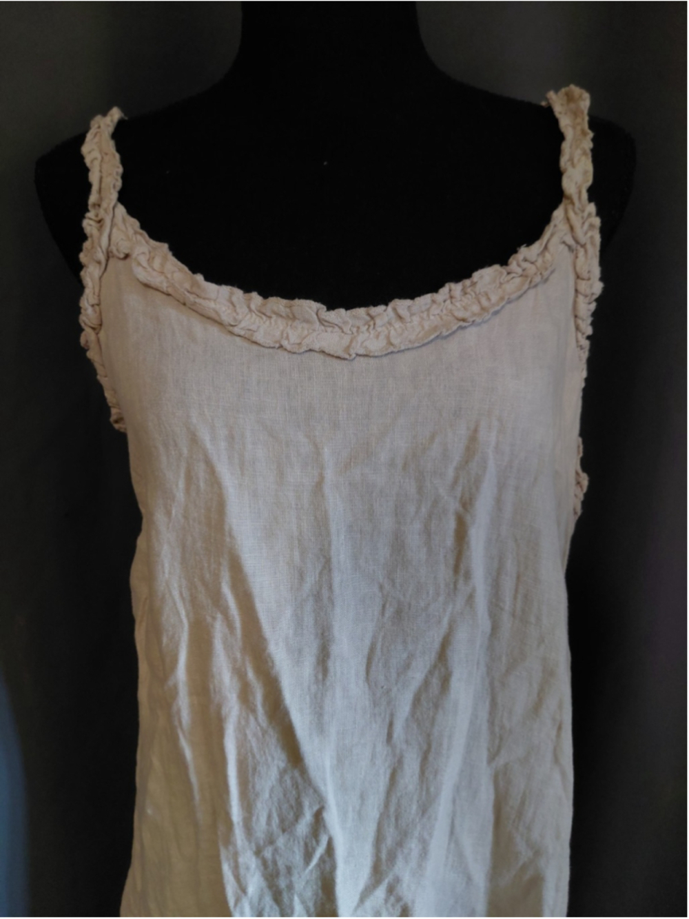 Francesca Bettini ITALY 100% Linen Dress Lagenlook Cottagecore Boho Large NWT - Picture 4 of 15